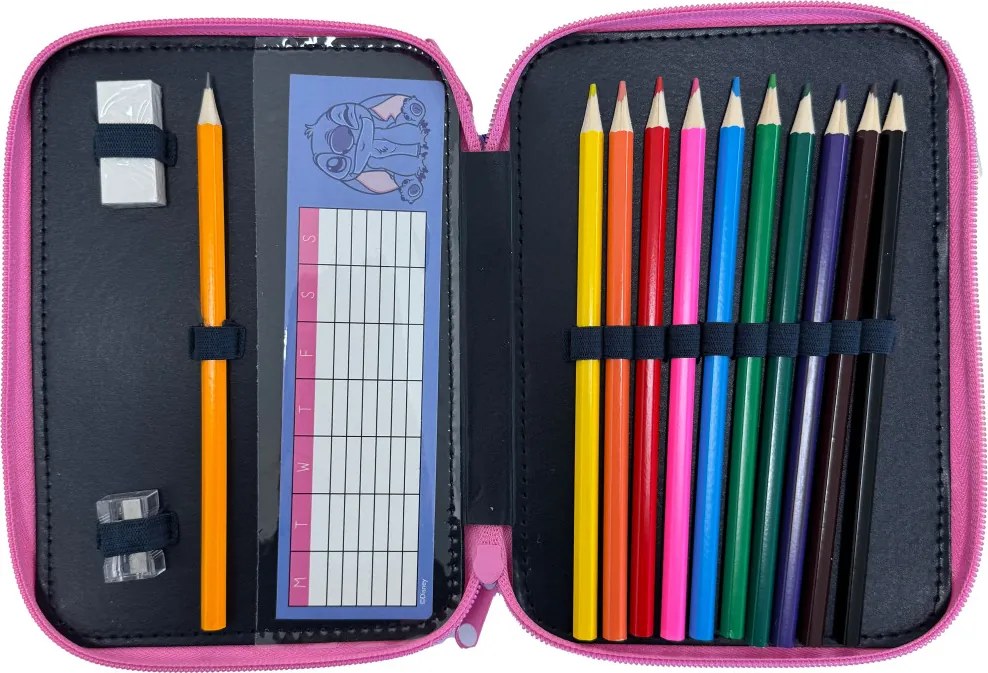 Disney Lilo és Stitch, A csillagkutya Scrapbook tolltartó töltött 2 emeletes