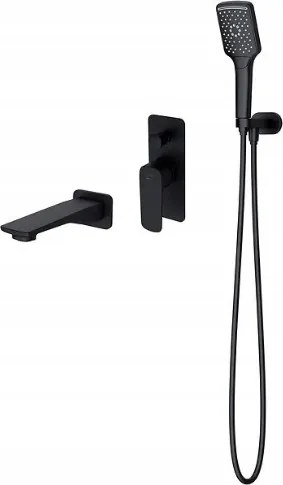 Süllyesztett kád-zuhany csaptelep Cersanit Larga fekete S952-044