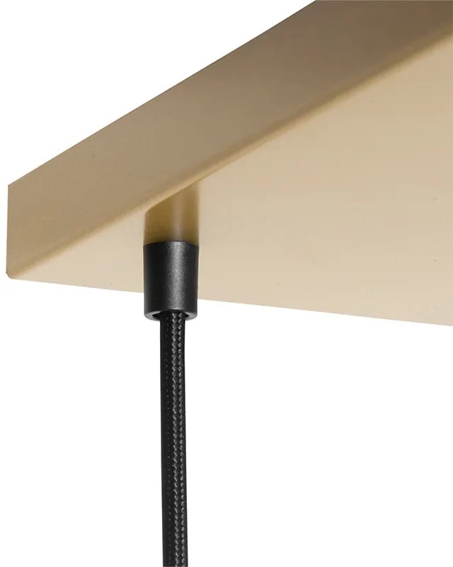 Függőlámpa sárgarézzel kék és zöld üveggel 8-lámpás - Sandra