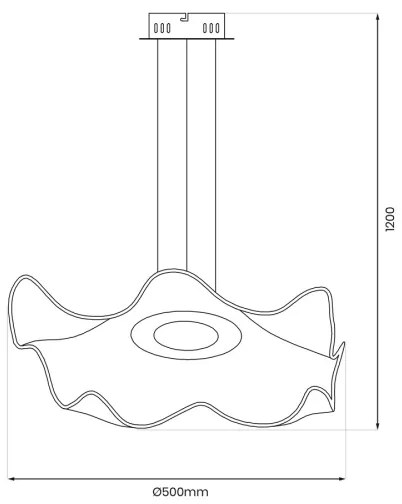 LED Csillár zsinóron LARGO LED/16W/230V arany