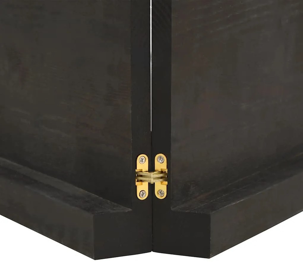 sötétbarna kezelt tömör fa fürdőszobai pult 180x60x(2-6) cm