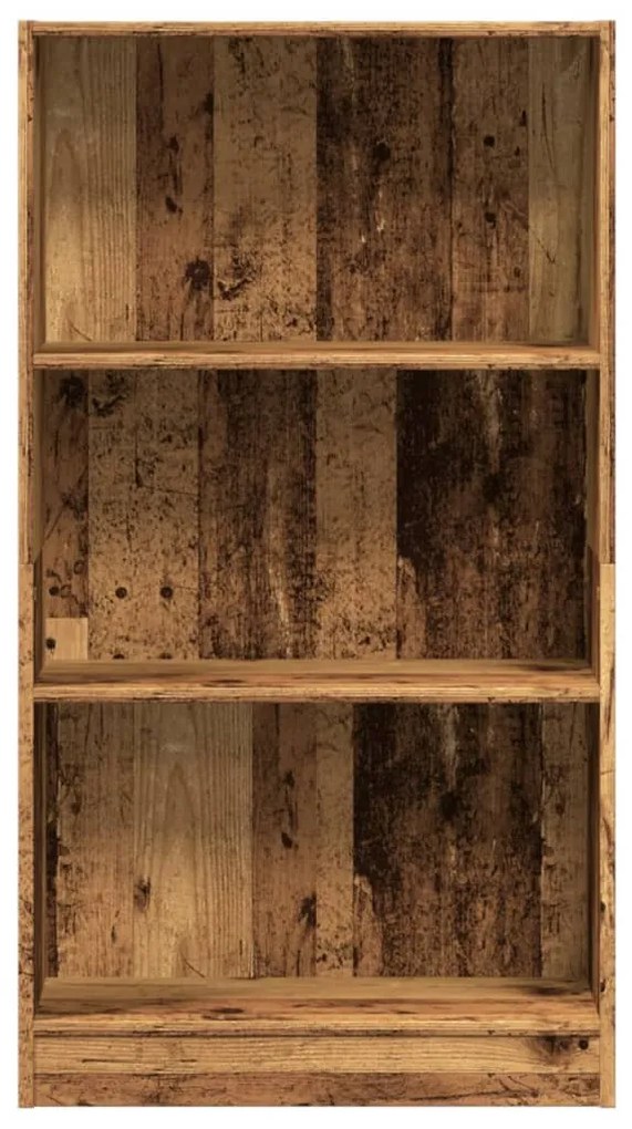 antik fa színű szerelt fa könyvespolc 60 x 24 x 109 cm