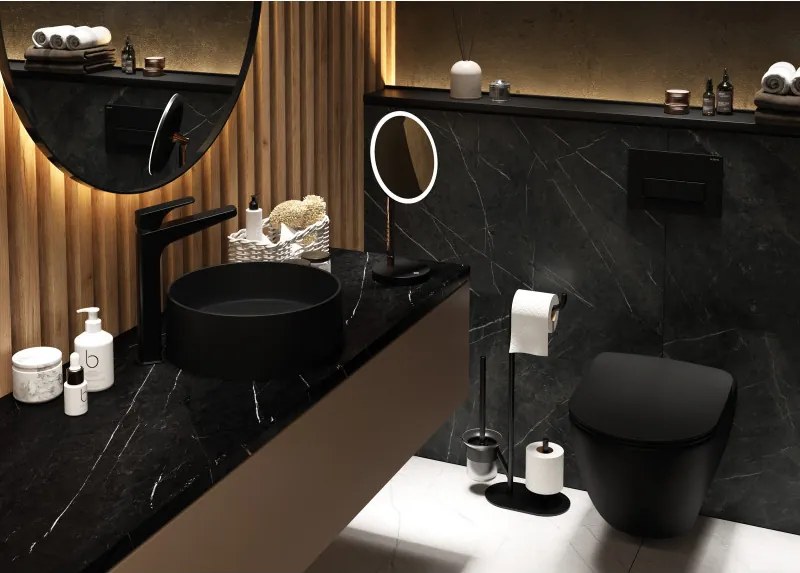 Peonia PN WC + tető, fekete