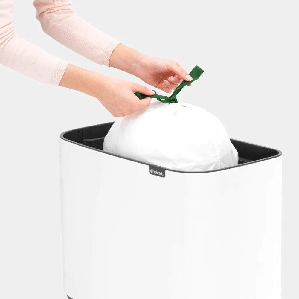 Fehér acél érintésre nyíló szemetes 36 l Bo Touch Bin – Brabantia