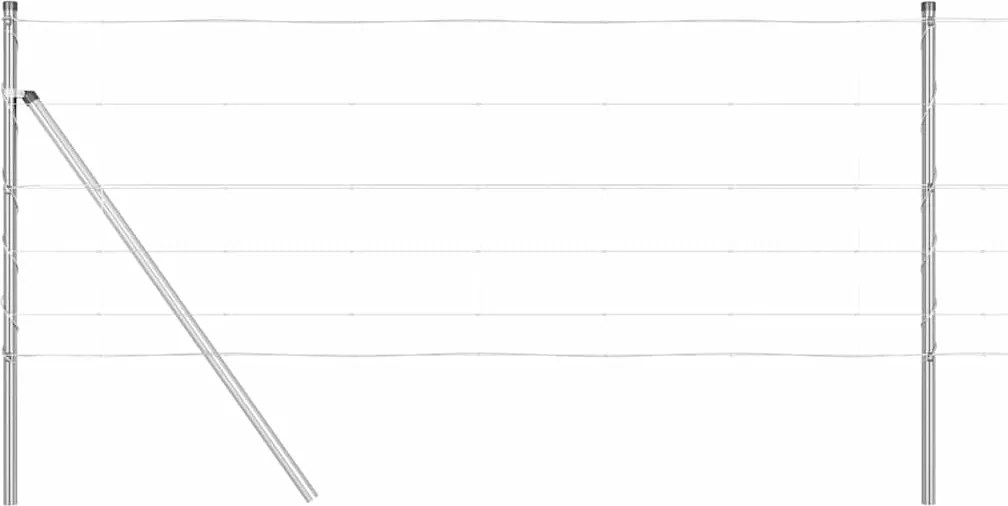 vidaXL Kerítésoszlop Galvanizált 50 x 0,8 m Acél