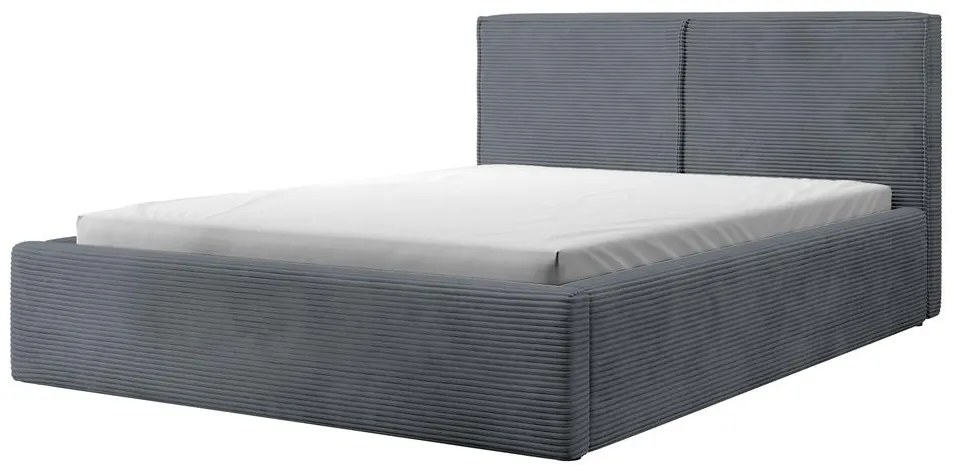 Franciaágy 180 cm Fatime (ágyráccsal) (tárolóhellyel) (szürke + fekete) . 1099161