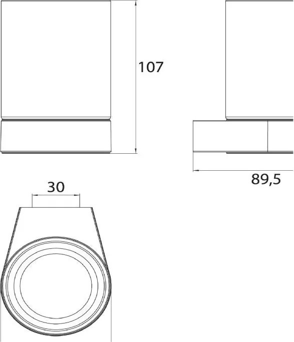 AREZZO design NORO üveg tartó pohár, fekete