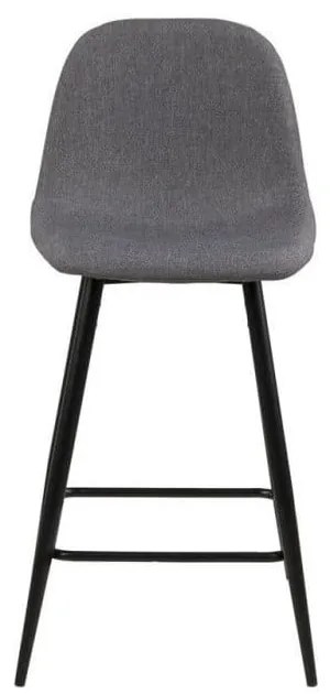 Világosszürke kárpitozott bárszék szett 2 db-os (ülésmagasság 65 cm) Wilma – Actona