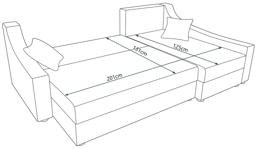 Sarok ülőgarnitúra Opal L (sötétbarna + bézs) (J). 1057312