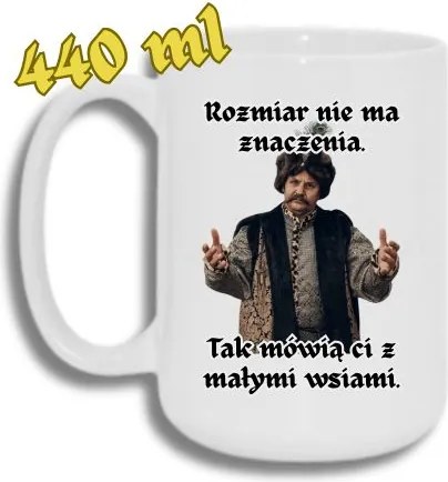 Bögre Fehér Nagy 440ML Vicces Ajándék 1670 Méret Nem Számít