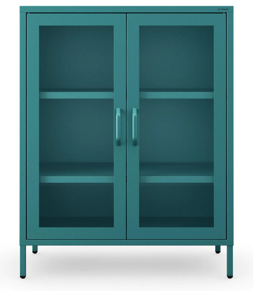 Vitrin GINA, 800 x 1015 x 400 mm, Modern: tengerszínű