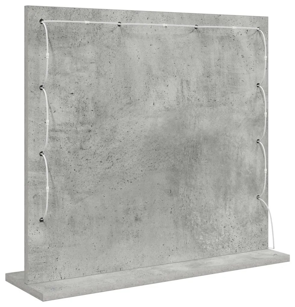 LED világítással ellátott sminktükör BetonSzürke 60x55x18 cm