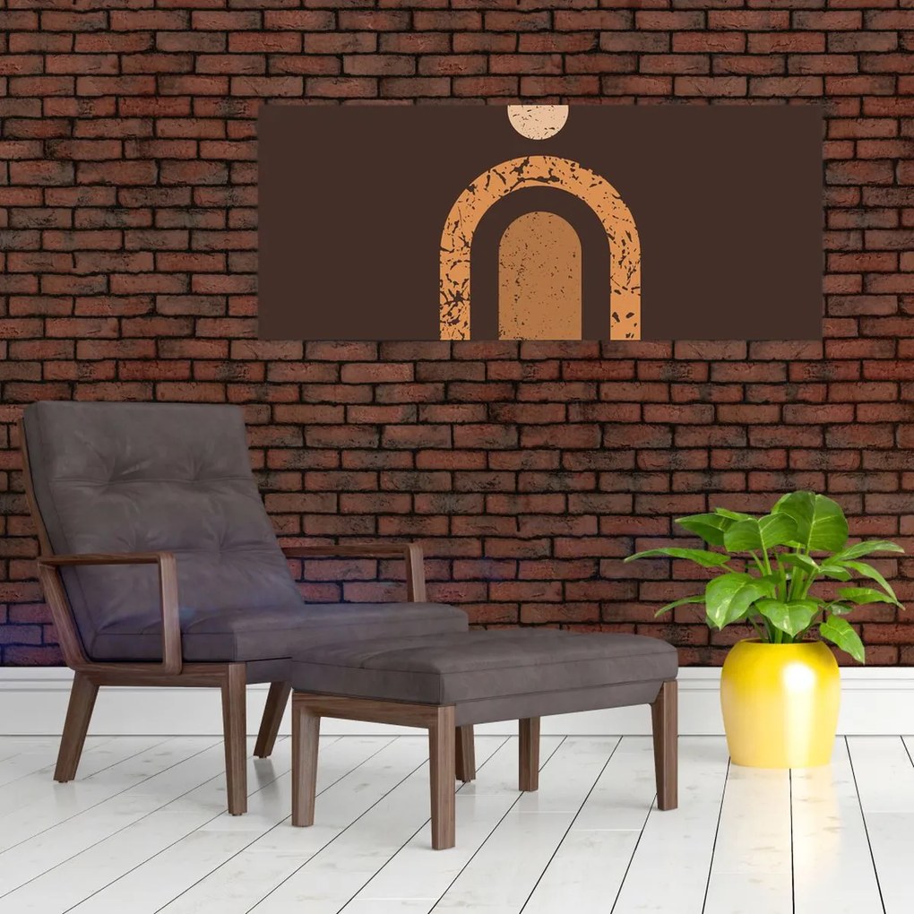 Kép - Narancssárga ívek N⁰3 (120x50 cm)