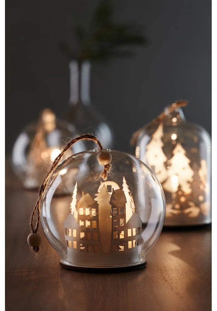 Fehér függő karácsonyi fénydekoráció ø 9 cm Myren – Markslöjd