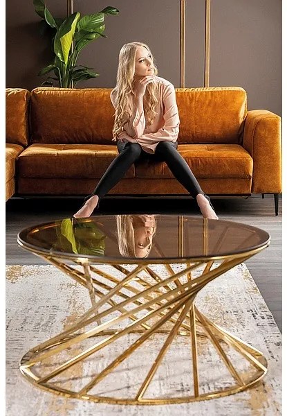Ottavia A dohányzóasztal arany 80cm