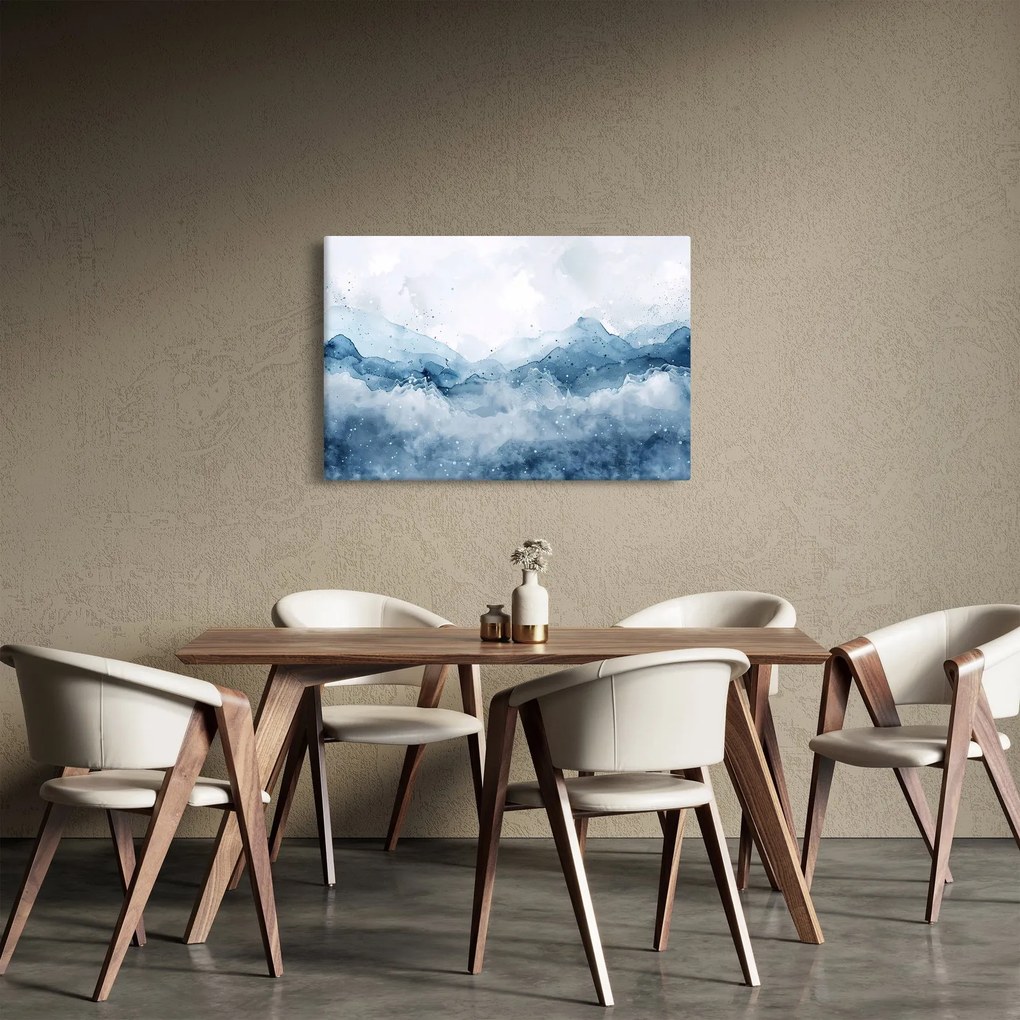 Kép - Felhők és hullámok, akvarell (90x60 cm)