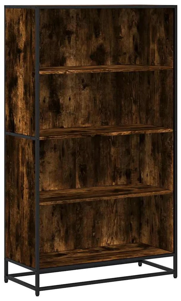 füstös tölgy színű szerelt fa könyvszekrény 80,5 x 35 x 139 cm