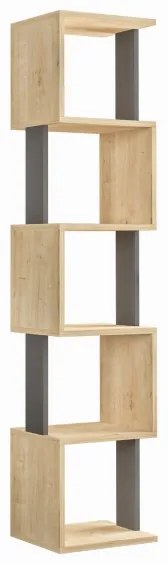 PIRI könyvtár 161x35 cm barna/antracit színben