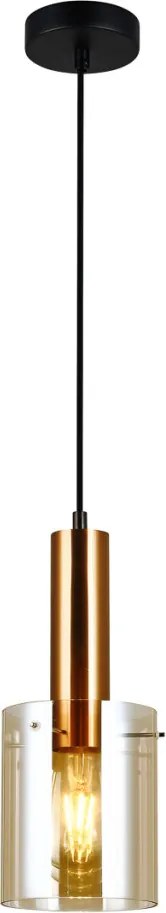 ITALUX PND-5581-1-BRO-AMB SARDO Egyágú Függesztett Lámpa Fém E27 IP20
