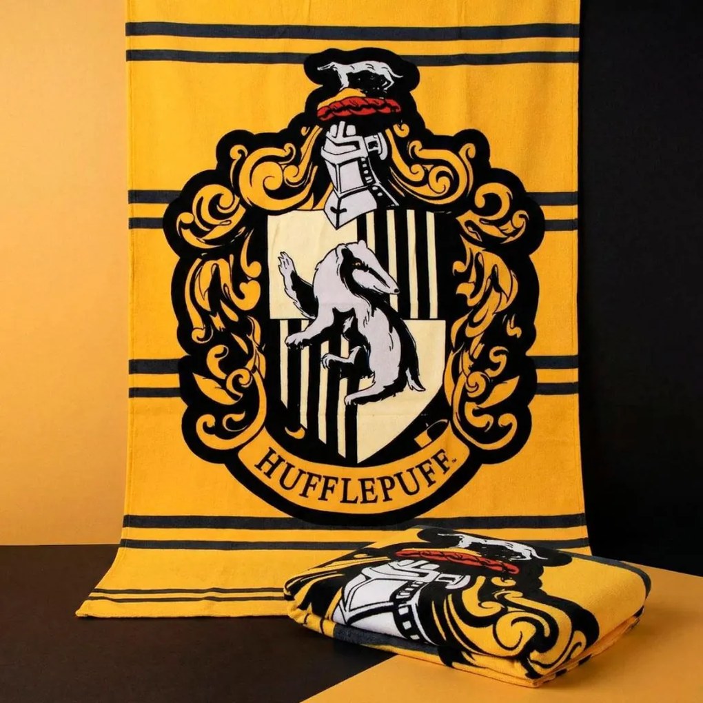 Harry Potter Hufflepuff fürdőlepedő, strand törölköző 90x180cm (Fast Dry)