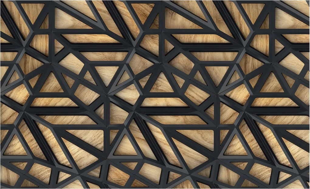 Fotótapéta Fali tapéta a nappaliba Geometrikus csatlakozás 416x254 Ragasztó