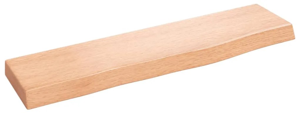 világosbarna kezelt tömör tölgyfa fali polc 40x10x2 cm
