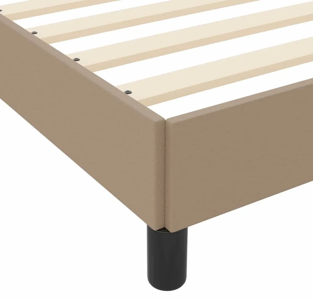 Ágy matracmal Cappuccino 120 x 200 cm Műbőr