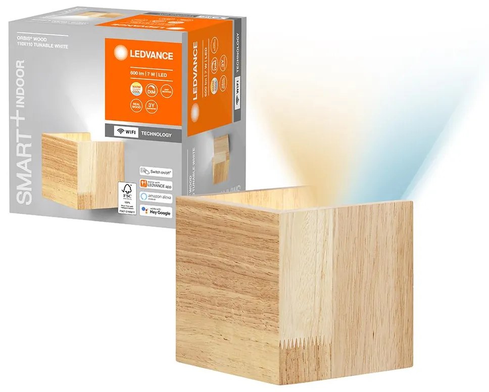 Ledvance - LED Dimmelhető fali lámpa SMART+ WOOD LED/7W/230V Wi-Fi