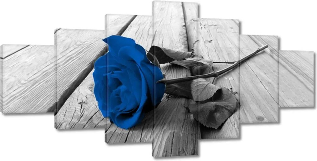 Vászonkép 210x100 Kék rózsa a hídon