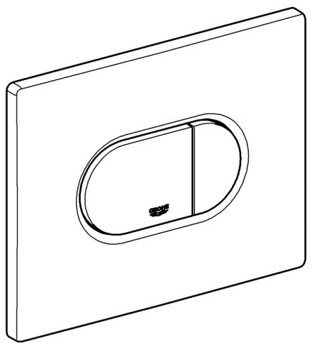 GROHE 38858SH0 - ARENA COSMOPOLITAN öblítő nyomólap 156 × 197 mm fehér