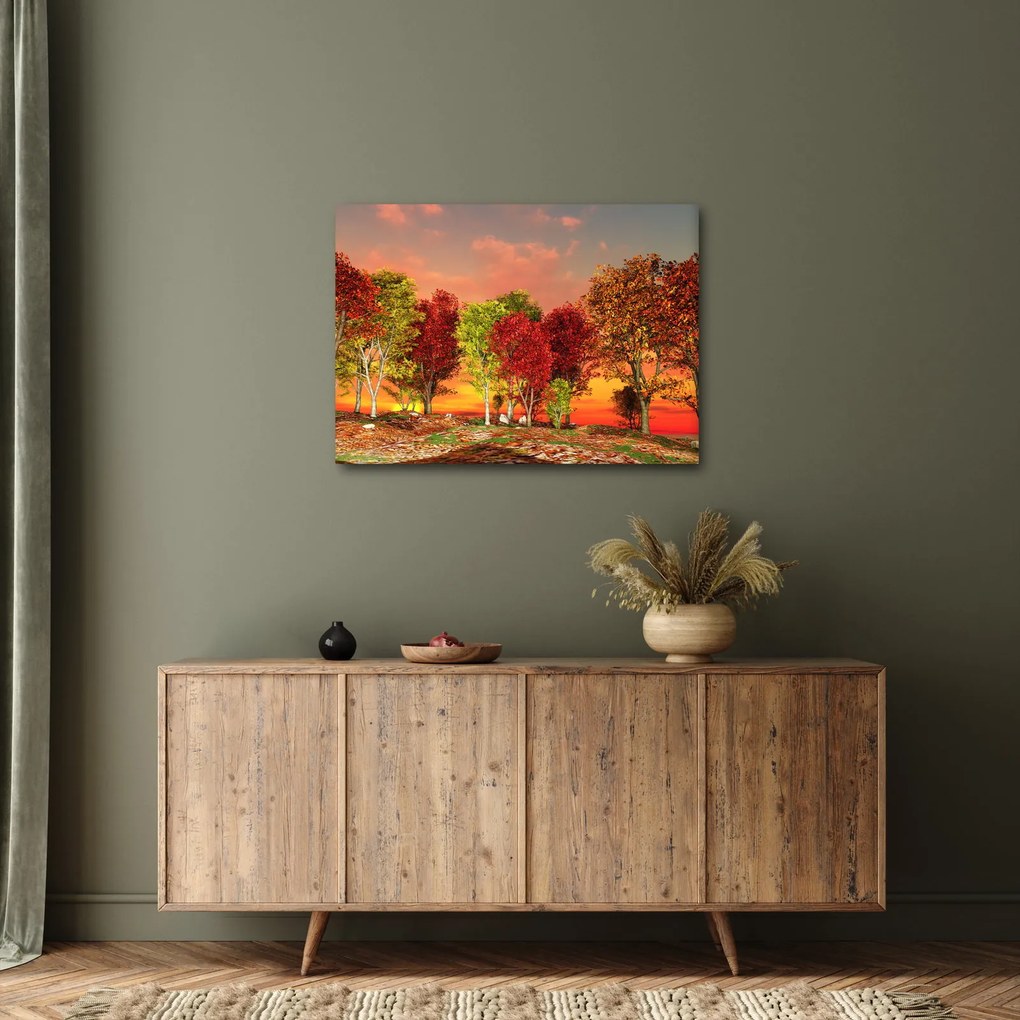 Kép - Színes fák (70x50 cm)