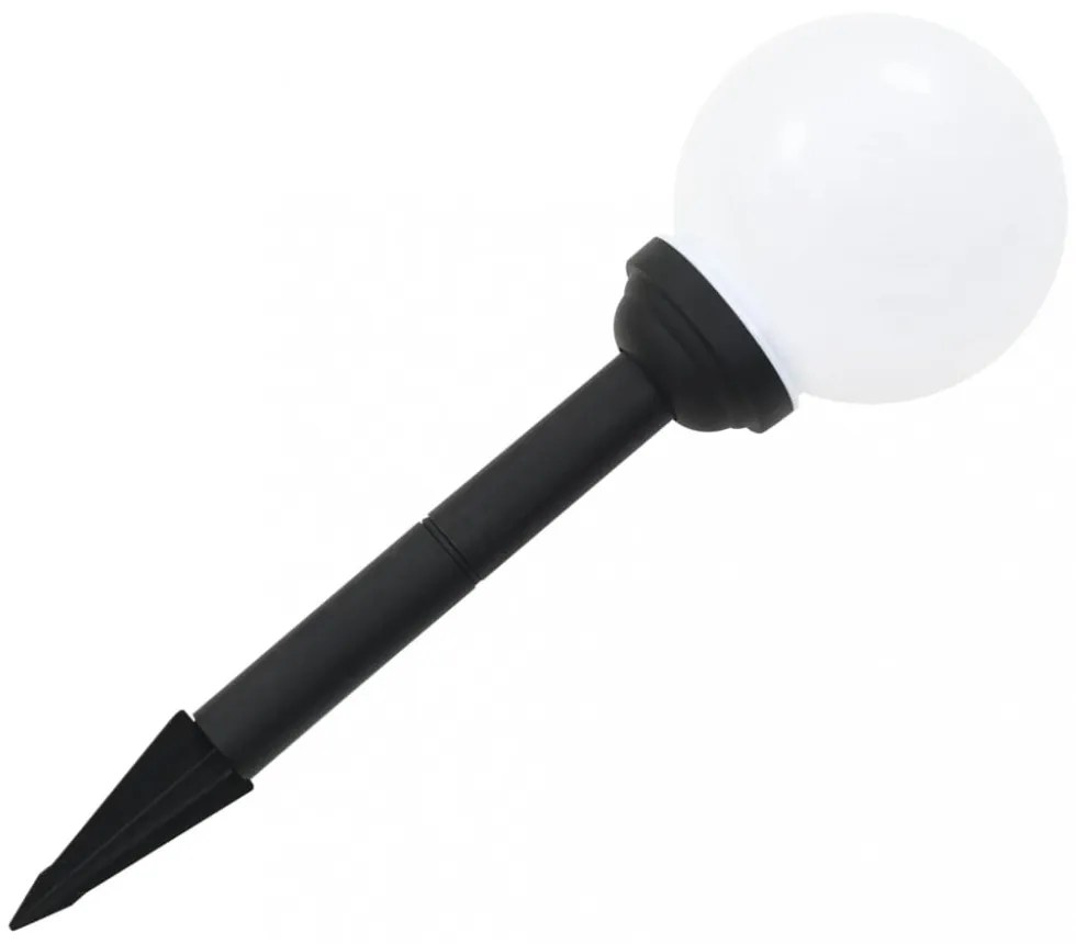 4 db napelemes kültéri LED gömblámpa, 15 cm RGB