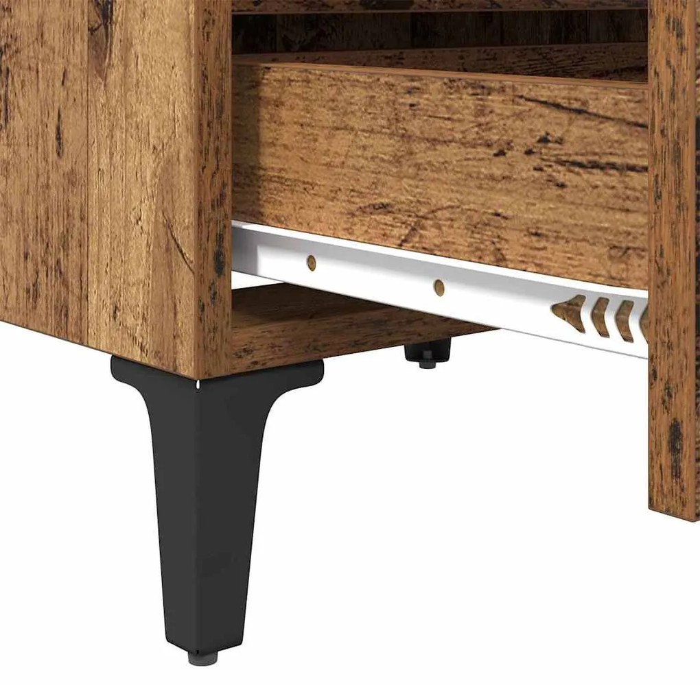 Éjjeliszekrény 2 pcs Régi fa 40 x 35 x 50 cm Faanyag