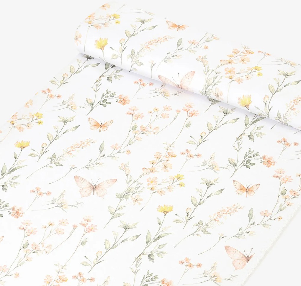 Goldea teflon szövet terítőknek - pillangós kert 160 cm