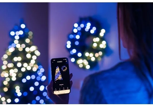 Twinkly GD20P4425P00 - RGB LED karácsonyi koszorú 50 LED, 60 cm, Wi-Fi, dimmer