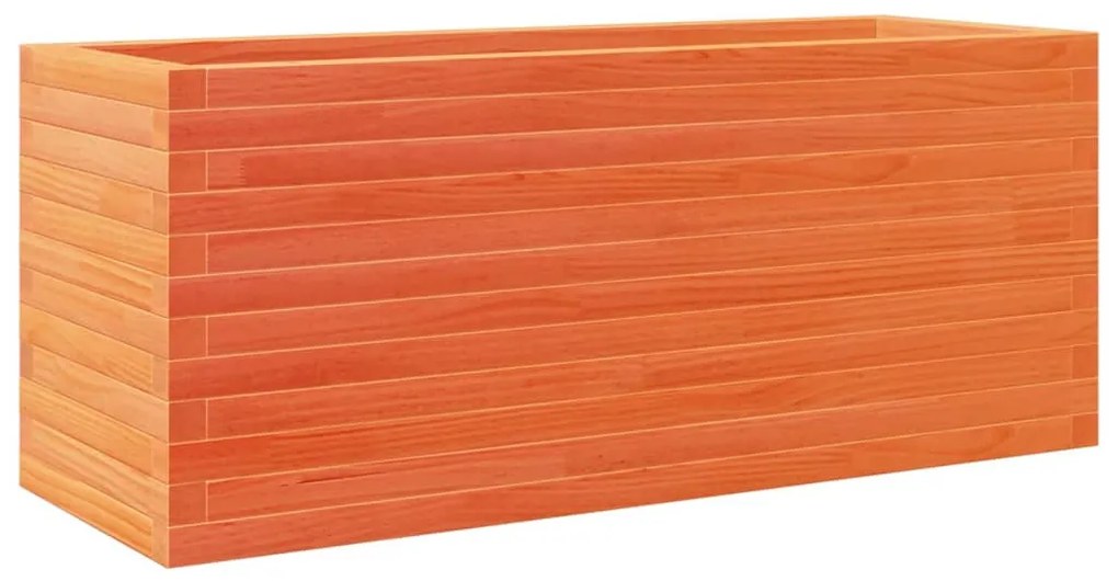 viaszbarna tömör fenyőfa kerti virágláda 110 x 40 x 46 cm