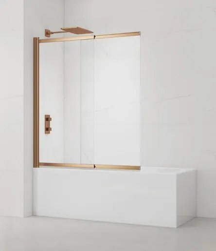 Kádparaván SAT Vision 140x120 cm szálcsiszolt rose gold SATVZVI120RG