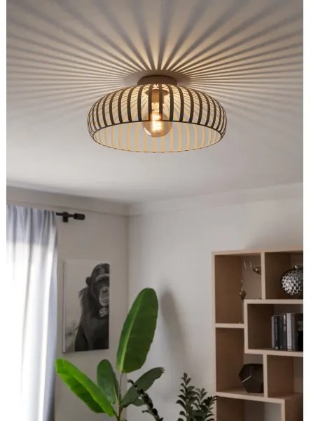 Eglo 901747 - Mennyezeti lámpa MOGANO 1xE27/40W/230V átm. 43 cm krémes