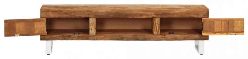 tömör újrahasznosított fa TV állvány 140 x 30 x 40 cm