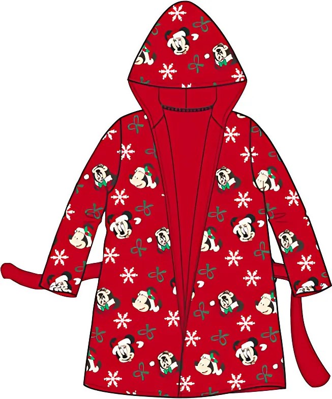 Disney Minnie Red Snow Karácsonyi gyerek köntös 3 - 8 év / 98 - 128 cm