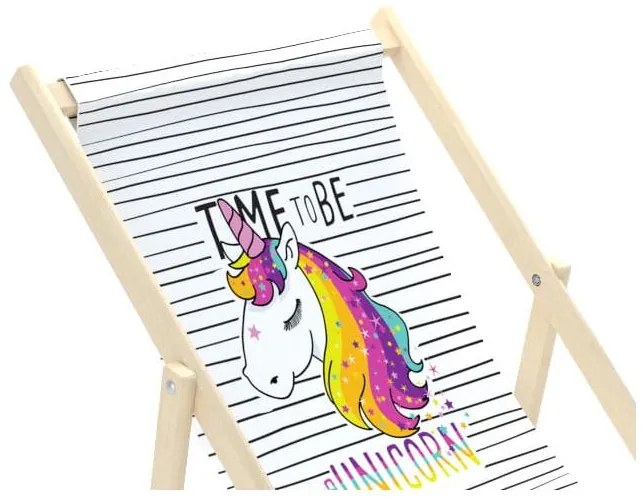 Gyermek fából készült állítható kerti nyugágy Egyszarvú