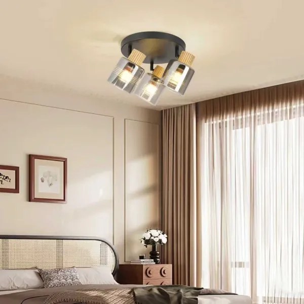 Brilagi - Spotlámpa HYGGE 3xE14/15W/230V fekete/füstszínű