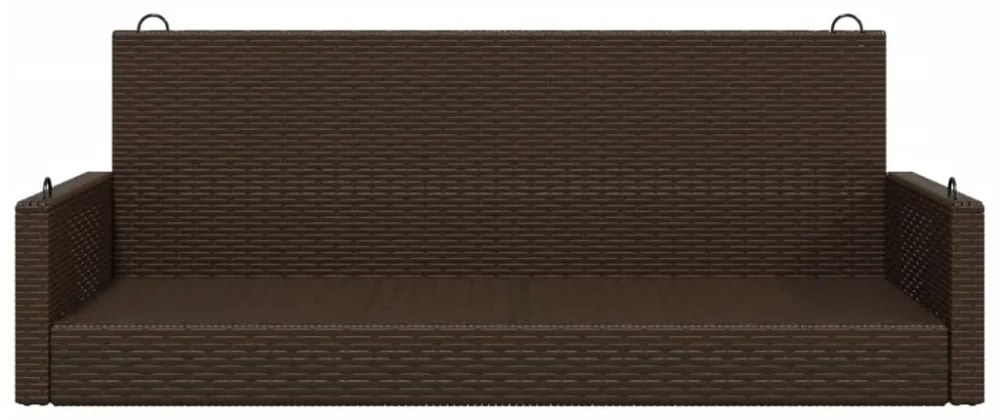 barna polyrattan hintapad 119 x 56 x 48 cm