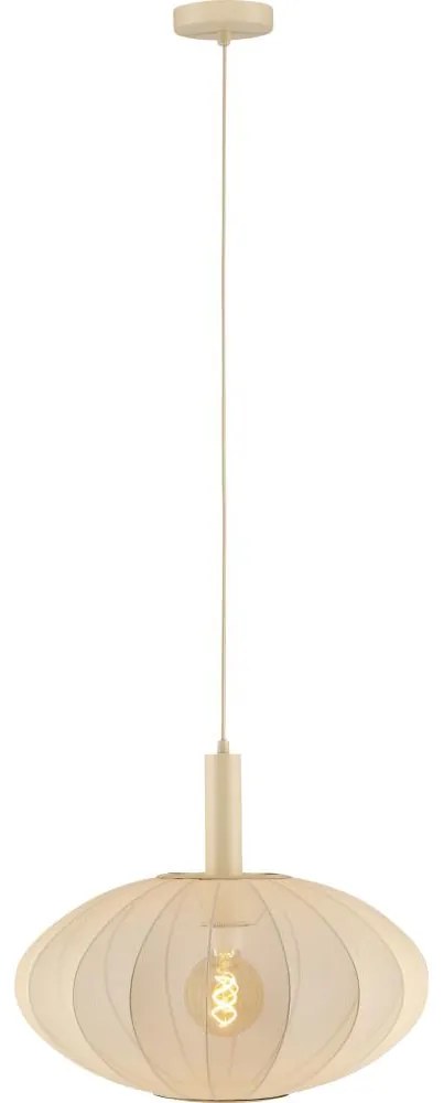 Lucide 03447/52/38 - Csillár zsinóron CORINA 1xE27/40W/230V átm. 50 cm krémes