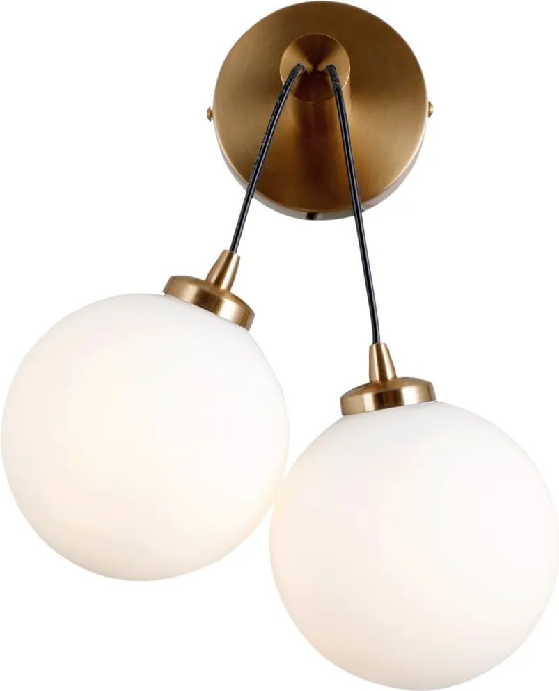 Italux modern fali lámpa perlos fehér sárgaréz itxwl-54456-2-hb