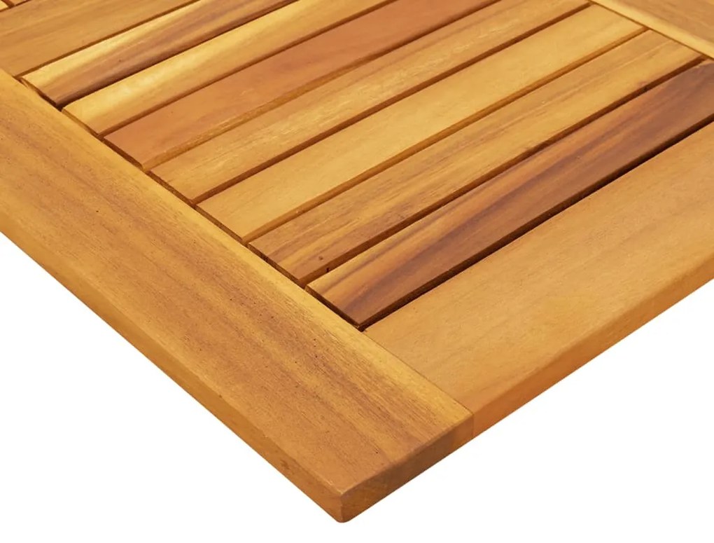 tömör akácfa négyzet alakú asztallap 80 x 80 x 2 cm