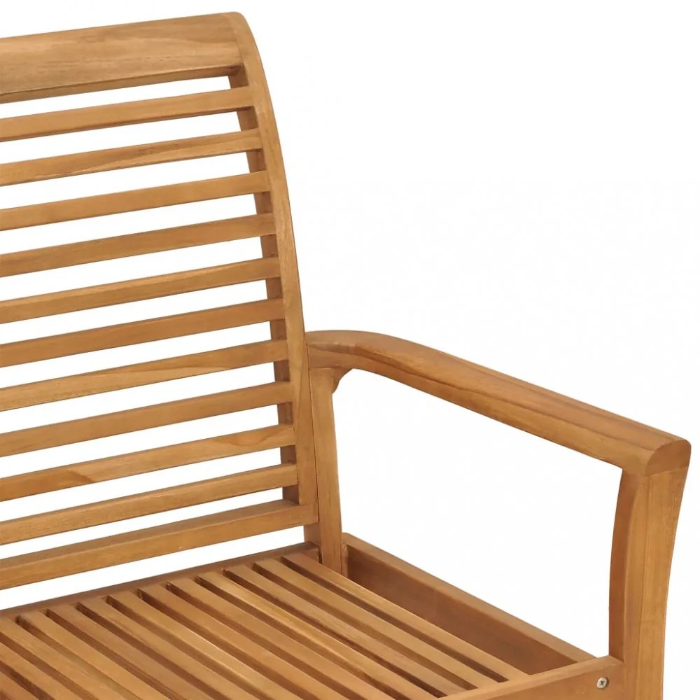 tömör tíkfa kerti pad antracitszürke párnával 112 cm
