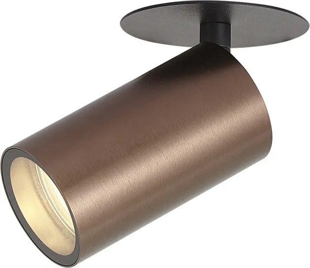6 darabos modern süllyesztett spotlámpa szett sötét bronz GU10 50mm IP44 - Chels