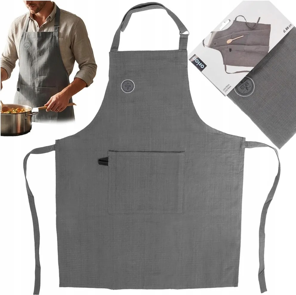 Konyhai kötény védő kötény kötött pamut grill főzéshez