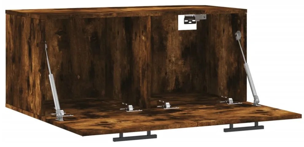 füstös tölgy színű szerelt fa faliszekrény 80 x 36,5 x 35 cm